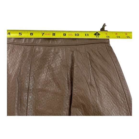 Vintage Wilsons Leather Women's A Line Genuine Leather Skirt Tan Size 10/Medium - Picture 6 of 9